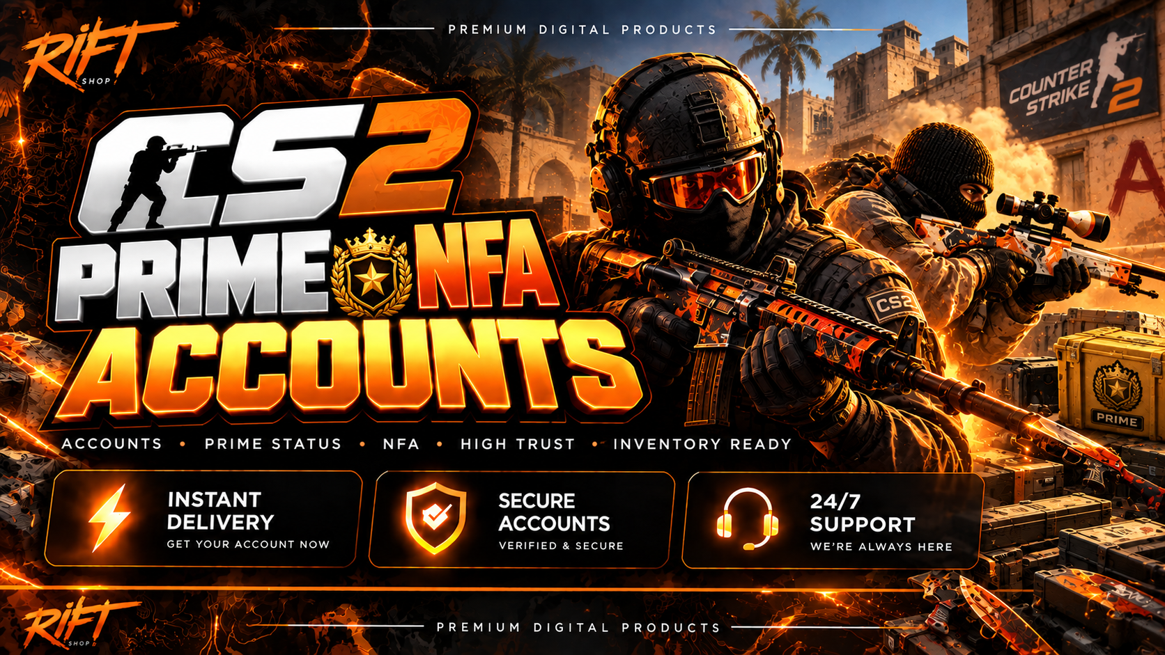 CS2 Prime NFA Accounts